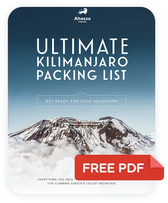 Receba sua lista de equipamentos do Kilimanjaro em PDF